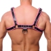 Red Leather Close Premium Leather Harness S/M Adjustable Black & Pink