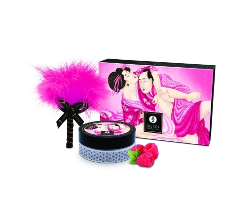 Bijoux Indiscrets Raspberry Body Powder with Feather Applicator 75g