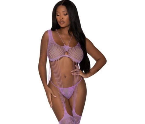 Seamless Body Stocking and G-Set - One Size - Lavender