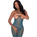 Cupless and Crotchless Catsuit - One Size - Teal