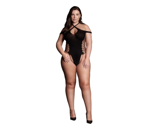 Leda XIII - Body with Crossed Neckline and Off Shoulder Straps - Plus Size