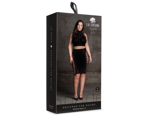 Kala XXXVII - Two Piece with Turtleneck, Crop Top and Skirt - Plus Size