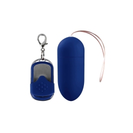 Vibrating Egg with 10 Speeds and Remote Control - L - Blue