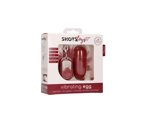 Vibrating Egg with 10 Speeds and Remote Control - L - Red