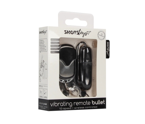 Shots Vibies Wireless Bullet Model with Remote, 10 Modes, Black