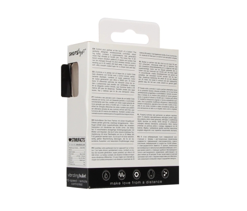 Shots Vibies Wireless Bullet Model with Remote, 10 Modes, Black