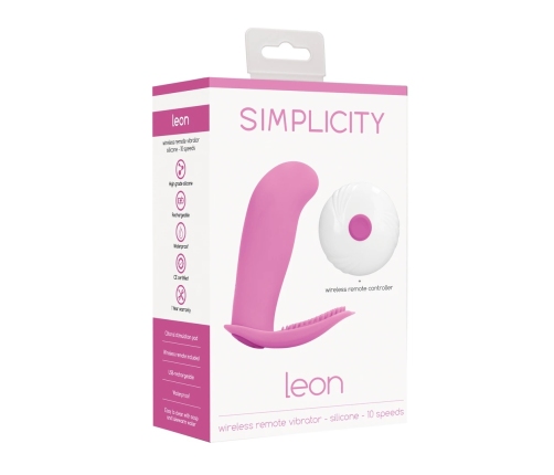 Leon Intimate Wireless Vibrator Remote Control 10-Speed Silicone Pink