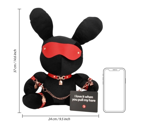 Rimba Velvet Rabbit Accessory Large Black - Soft Plush Collectible