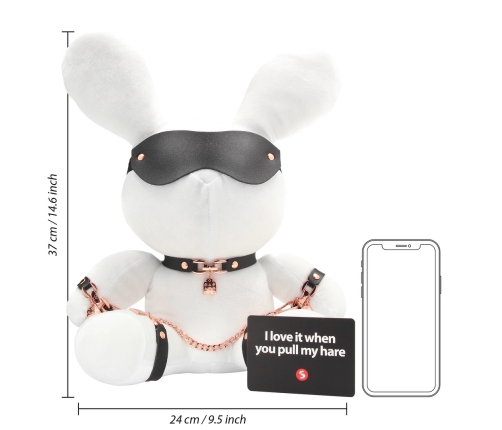 Velvet White Bondage Rabbit Large - Decorative Plush by Rimba
