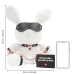 Velvet White Bondage Rabbit Large - Decorative Plush by Rimba