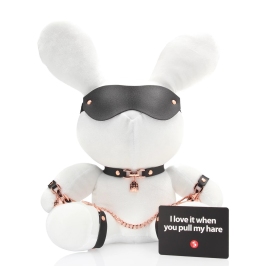 Velvet White Bondage Rabbit Large - Decorative Plush by Rimba