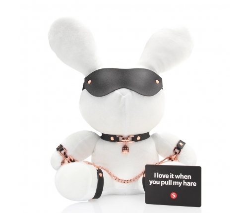 Velvet White Bondage Rabbit Large - Decorative Plush by Rimba