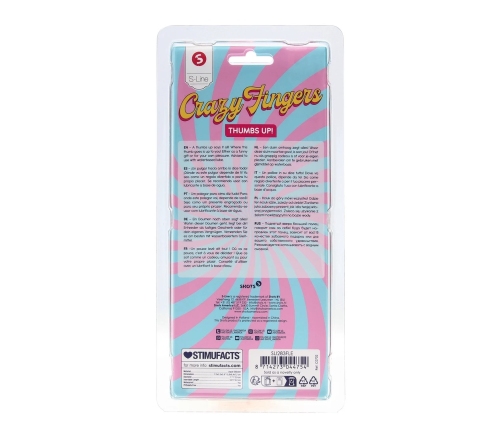 Thumbs Up Premium Model - Flexible Silicone Fun Hand, Beige, 13 cm