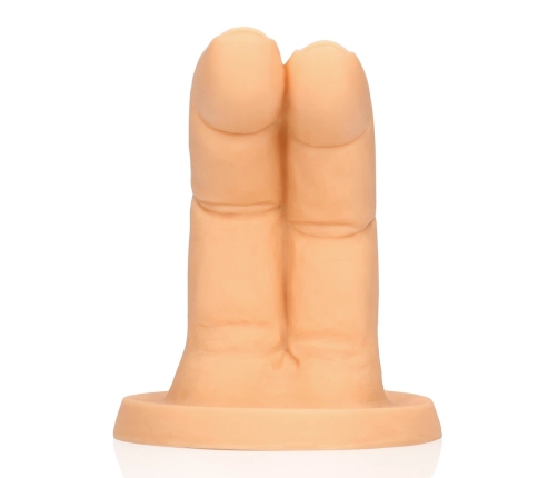 Shots Toys Cum Over Finger Extension Flesh Tone, Flexible Model