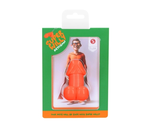 Shots Super Willy Keychain Orange - Fun Collectible Key Holder