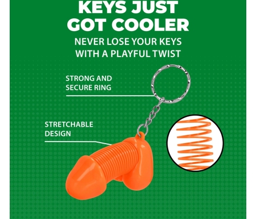 Shots Super Willy Keychain Orange - Fun Collectible Key Holder