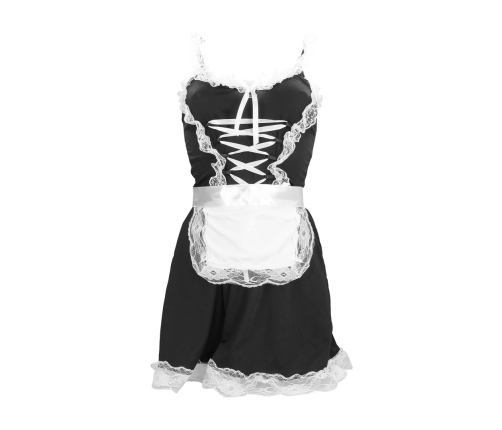 Obsessive French Maid Costume S/M Elegant Black Dress Set