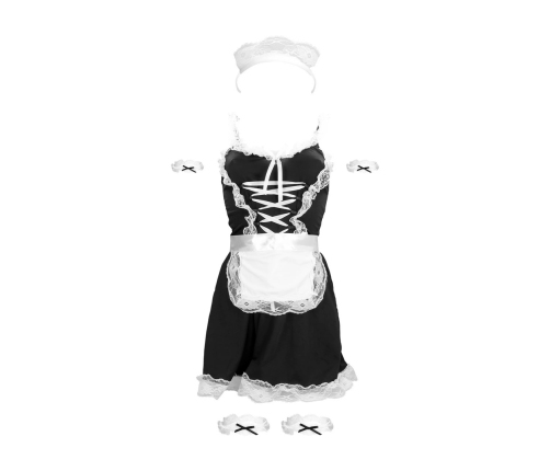 Obsessive French Maid Costume S/M Elegant Black Dress Set