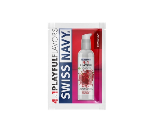 Swiss Navy 4 in 1 Lubricant Intimate Gel Wild Cherry 5 ml