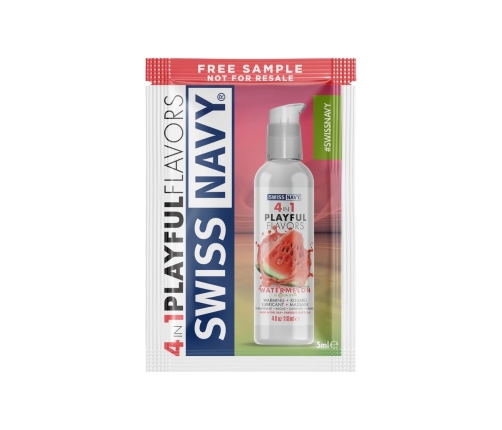 Swiss Navy 4-in-1 Watermelon Flavored Lubricant 5ml Travel Sachet