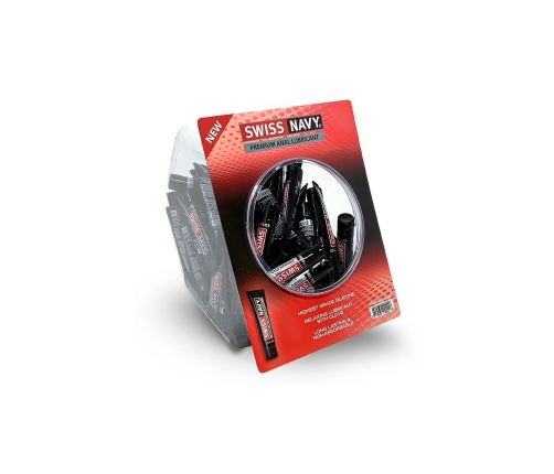 Swiss Navy Silicone-Based Anal Lubricant 2ml Sachets - 50 Pack Display