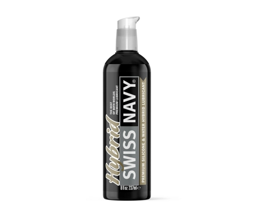 Swiss Navy Hybrid Premium Silicone-Water Lubricant 237ml Long-Lasting Formula