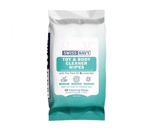 Swiss Navy Premium Toy & Body Cleaner Wipes 6-Pack Display Set