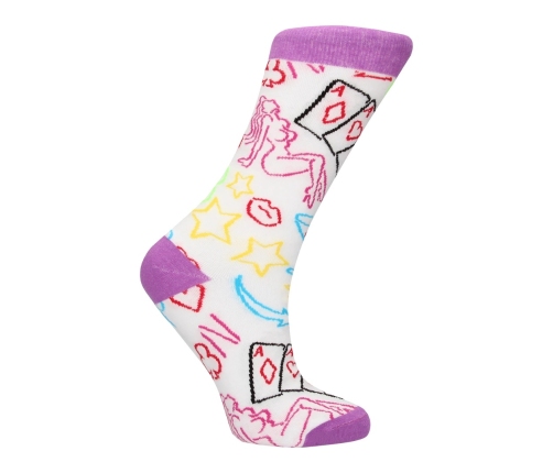 SHOTS Strip Poker Socks US 2-7.5 / EU 36-41 Fun Pattern Cotton