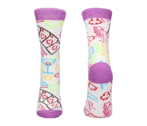 SHOTS Strip Poker Socks US 2-7.5 / EU 36-41 Fun Pattern Cotton