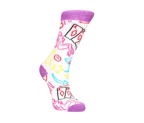 SHOTS Strip Poker Socks US 2-7.5 / EU 36-41 Fun Pattern Cotton