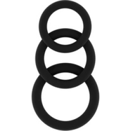 EasyToys Silicone Support Ring Set Black & Grey 3 Sizes Ergonomic Design