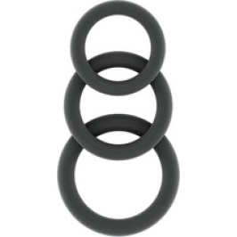 EasyToys Silicone Performance Ring Set 3 Sizes Black & Grey 8714273608468