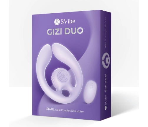 Svibe GIZI Duo Intimate Double Stimulator for Couples, Purple, Remote Control