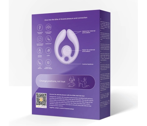 Svibe GIZI Duo Intimate Double Stimulator for Couples, Purple, Remote Control