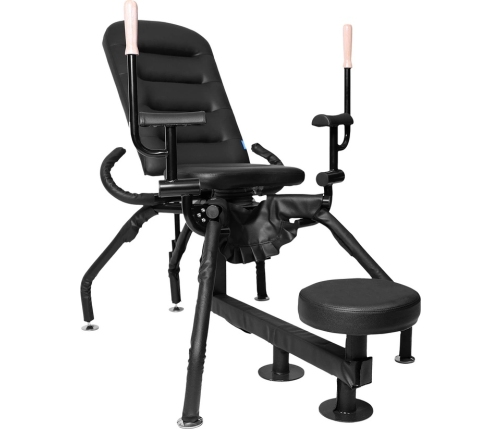 Ouch! Multi-Position Adjustable Steel Chair for Advanced Roleplay, Black