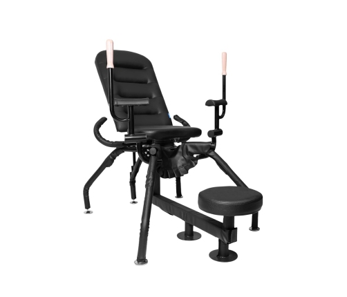 Ouch! Multi-Position Adjustable Steel Chair for Advanced Roleplay, Black