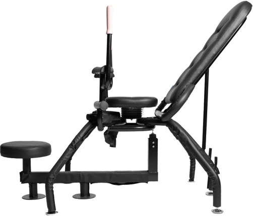 Ouch! Multi-Position Adjustable Steel Chair for Advanced Roleplay, Black