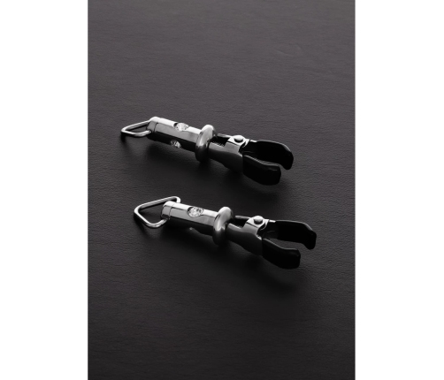 2 Barrel Tit Clamps with 3 Gemstones