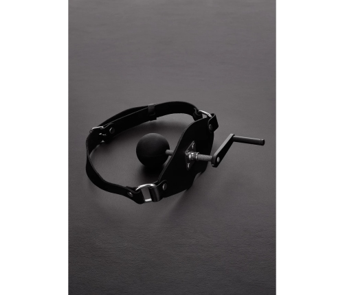 Steel - profesjonalny knebel z piłką i paskiem skorzanym, uniwersalny