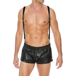 Split Leather Suspenders for Men