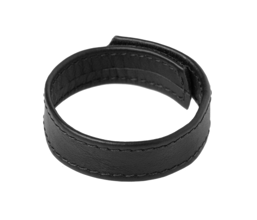Strict Leather Adjustable Velcro Leather Ring Black