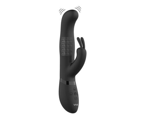 Izara - Rotating Beads Rabbit Vibrator - Black