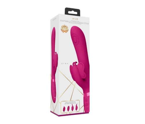 Etsu - Pulse Wave G-Spot Rabbit  Clitoral Stimulator - Pink