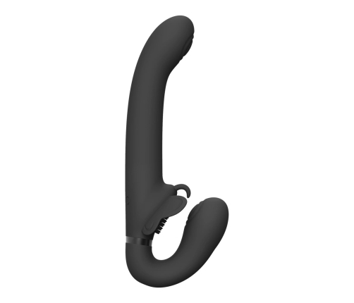 Satu - Pulse-Wave and Vibrating Strapless Strapon - Black
