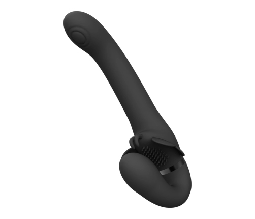 Satu - Pulse-Wave and Vibrating Strapless Strapon - Black