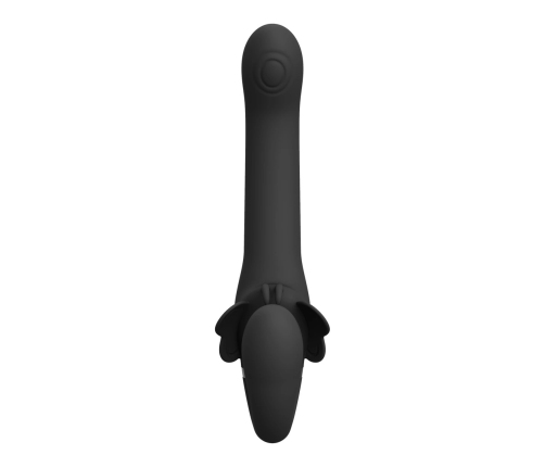 Satu - Pulse-Wave and Vibrating Strapless Strapon - Black