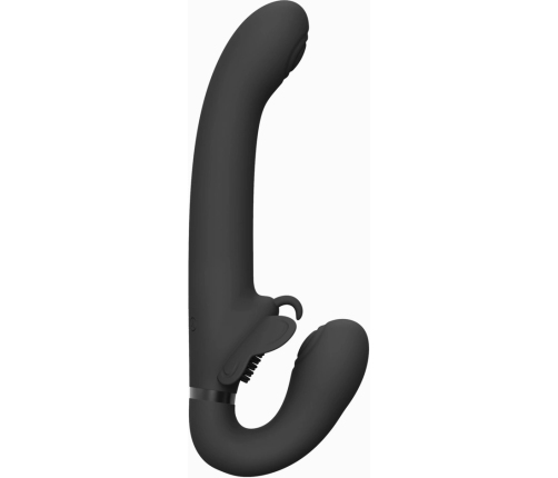Satu - Pulse-Wave and Vibrating Strapless Strapon - Black