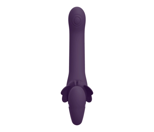 Satu - Pulse-Wave and Vibrating Strapless Strapon - Purple