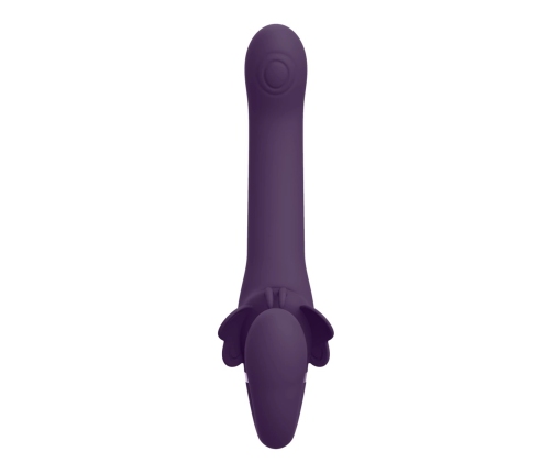 Satu - Pulse-Wave and Vibrating Strapless Strapon - Purple