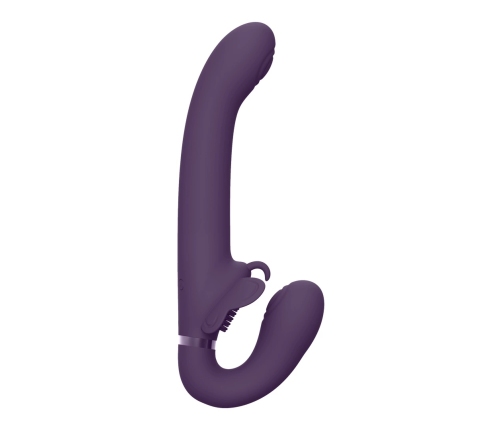 Satu - Pulse-Wave and Vibrating Strapless Strapon - Purple